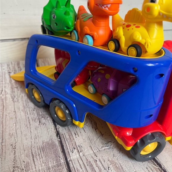 Talking Colorful Dinosaur Transport Truck Toy - Picture 6 of 8